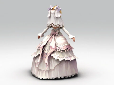 Anime Bride 3D Model