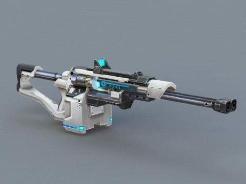 Futuristic Submachine weapon 3D 模型
