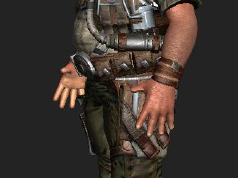 Whit Oliver Bulletstorm character Modelo 3D