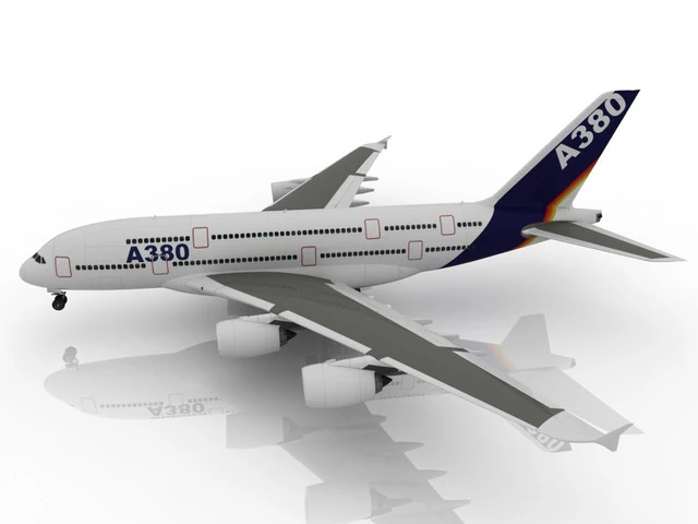 Airbus A380 3D Model .c4d .max .obj .3ds .fbx .stl .blend 