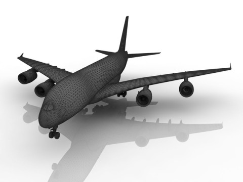 Airbus A380 3D Модель
