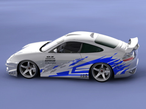 Fast Racing Car 3D Model