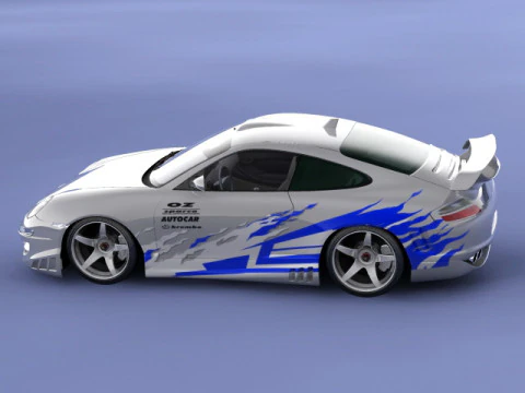Fast Racing Car 3D Model