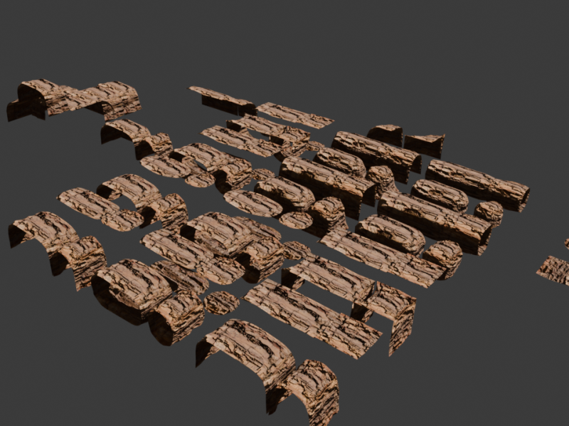 CliffSideAssets Modular Rock Environment Kit 3D Model .c4d .max .obj .3ds .fbx .stl .blend