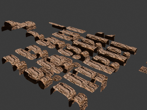 CliffSideAssets Modular Rock Environment Kit 3D-Modell