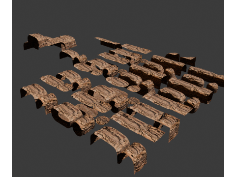 CliffSideAssets Modular Rock Environment Kit 3D Model