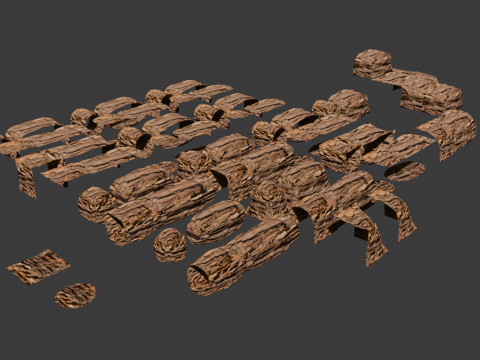 CliffSideAssets Modular Rock Environment Kit 3D Model