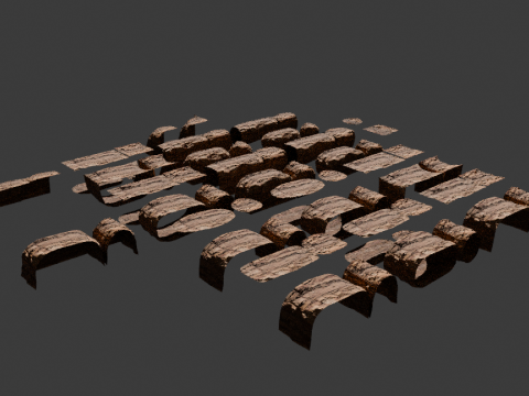 CliffSideAssets Modular Rock Environment Kit 3D Model