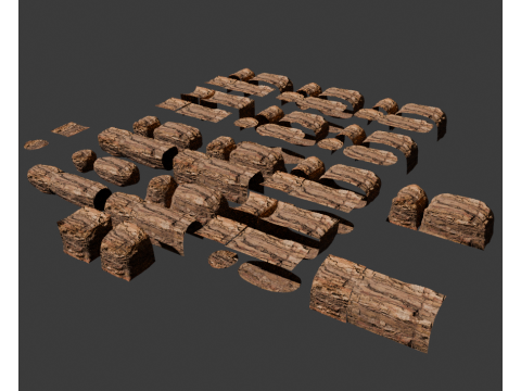 CliffSideAssets Modular Rock Environment Kit 3D Model