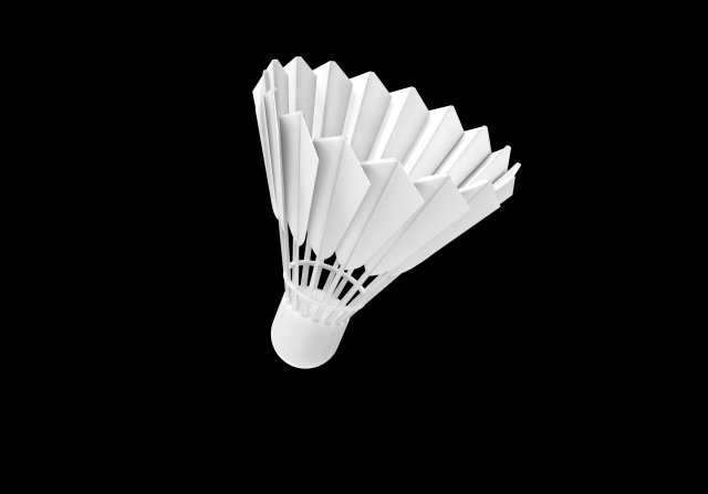 Badminton Shuttle 3D 模型 .c4d .max .obj .3ds .fbx .stl .blend 