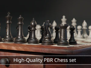 Премиум 3D модель шахматной доски 3D Модель