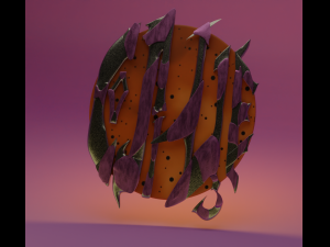 Emblem with the word sun Modello 3D