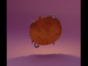 Emblem with the word sun 3D Model