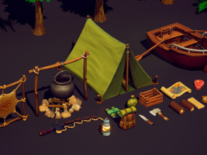 EMBERLIGHT - Stylized Camp Pack 3D 模型