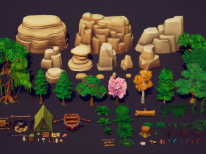 EMBERLIGHT - Stylized Camp Pack 3D 模型