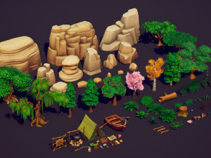 EMBERLIGHT - Stylized Camp Pack 3D 模型