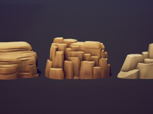 EMBERLIGHT - Stylized Rock Pack - Lowpoly and Gameready 3D मॉडल