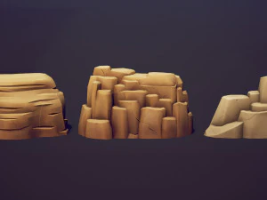 EMBERLIGHT - Stylized Rock Pack - Lowpoly and Gameready 3D Model