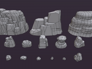 EMBERLIGHT - Stylized Rock Pack - Lowpoly and Gameready 3D मॉडल