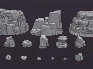 EMBERLIGHT - Stylized Rock Pack - Lowpoly and Gameready 3D Model