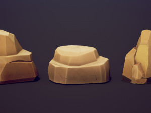 EMBERLIGHT - Stylized Rock Pack - Lowpoly and Gameready 3D मॉडल
