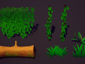 EMBERLIGHT - Stylized Foliage Pack - Lowpoly and Gameready 3D Model