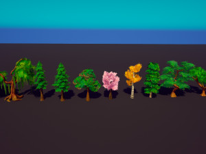 EMBERLIGHT - Stylized Tree Pack - Lowpoly and Gameready 3D Модель