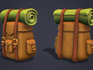 Stylized Backpack - Lowpoly and Gameready 3D Model
