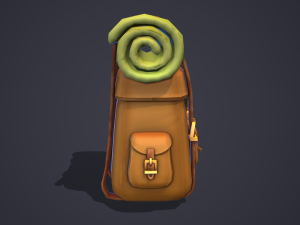 Stylized Backpack - Lowpoly and Gameready 3D Model