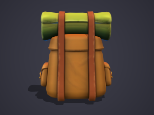 Stylized Backpack - Lowpoly and Gameready 3D Model
