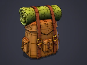 Stylized Backpack - Lowpoly and Gameready 3D Model