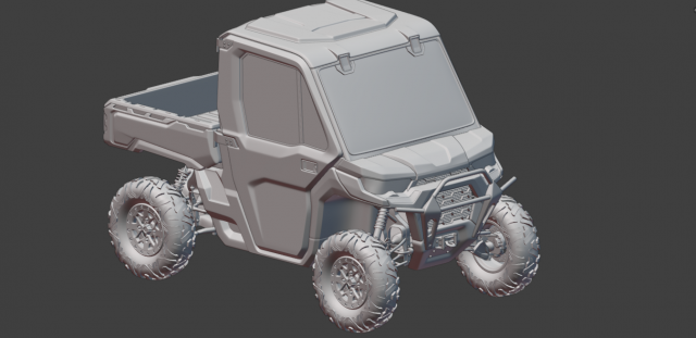 BRP Can-Am Defender HD10 Limited Single Door 3D Модель .c4d .max .obj .3ds .fbx .stl .blend 