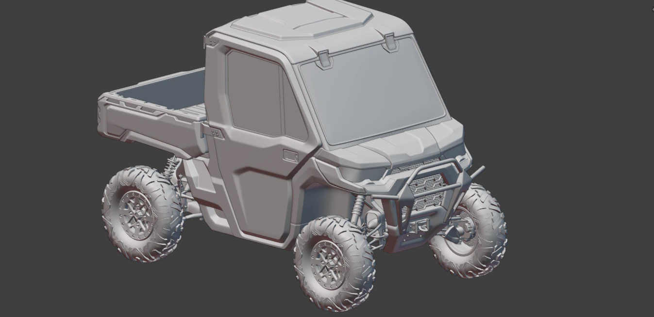 BRP Can-Am Defender HD10 Limited puerta &uacute;nica Modelo 3D .c4d .max .obj .3ds .fbx .stl .blend 