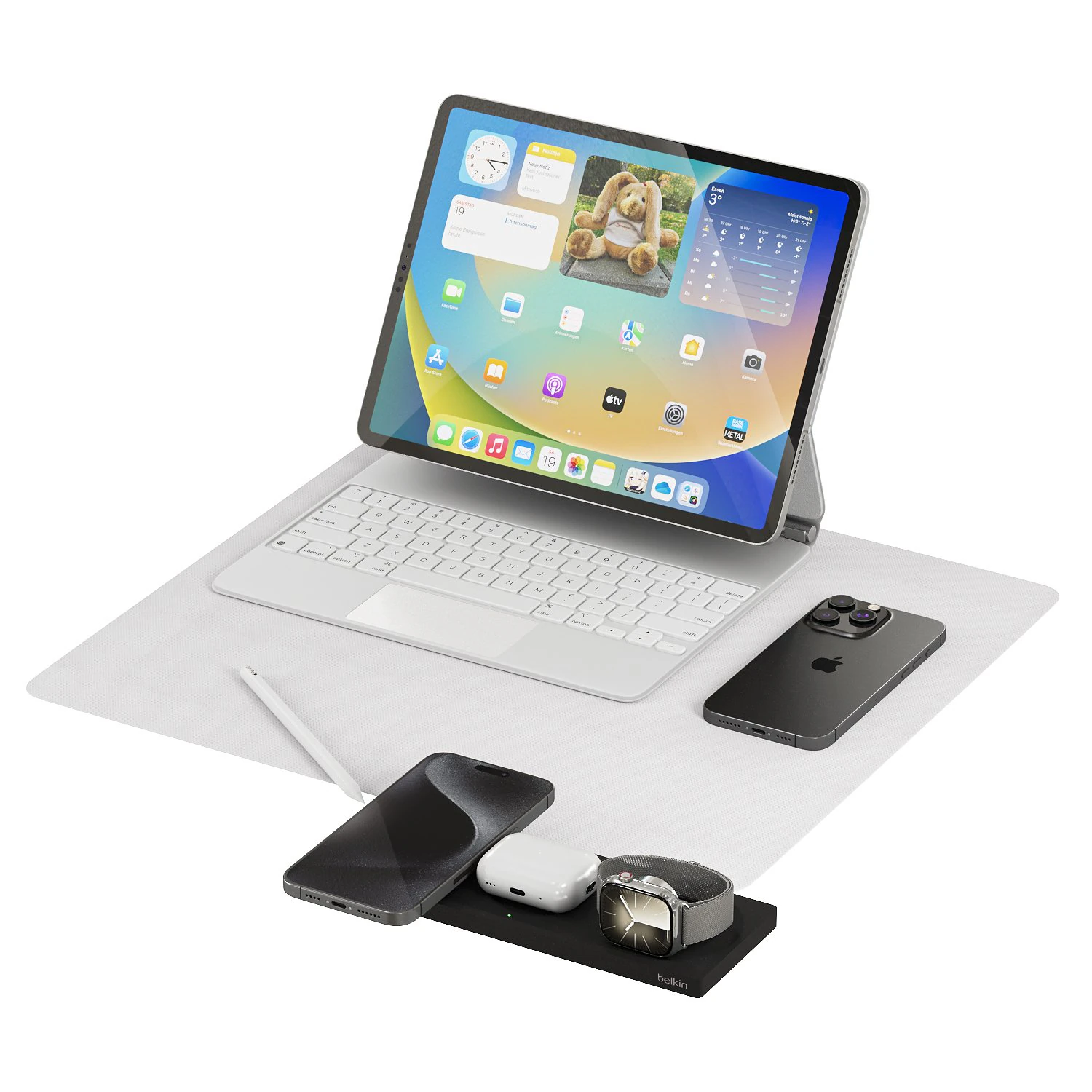 Apple set 3D Model .c4d .max .obj .3ds .fbx .stl .blend 