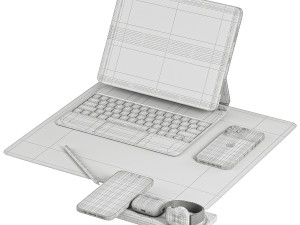 Apple set 3D Model