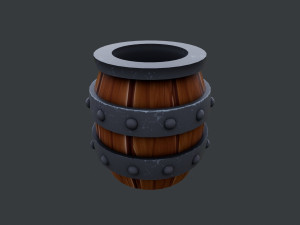 Barrel Low-poly 3D Model