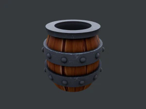 बैरल लो-पॉली 3D मॉडल