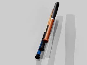 Baseball Bat Pack Low-poly Model 3D