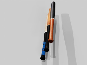 Baseball Bat Pack Low-poly Model 3D