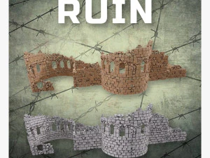 Rovine di mattoni Low-poly Modello 3D