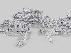 Brick Ruins Low-poly 3D 모델
