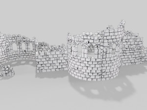 Brick Ruins Low-poly 3D 모델
