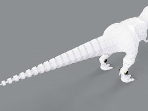 T- Rex Dinosaur Robot Low-poly 3D Model
