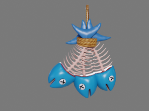 Fish Skeleton Low-poly 3D Модель