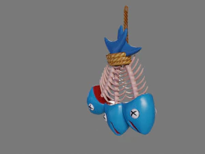 Fish Skeleton Low-poly 3D Model