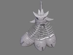 Fish Skeleton Low-poly 3D Model