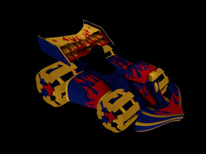Toonish Racing fire Kart 3D 模型