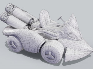 Green kart Low-poly 3D 모델