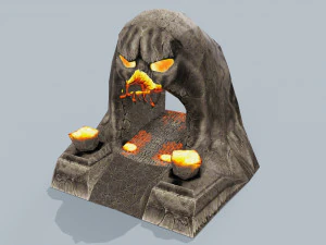 Brama lawowa Low-poly Model 3D