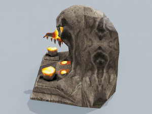 Lava Gate Low-poly 3D Model